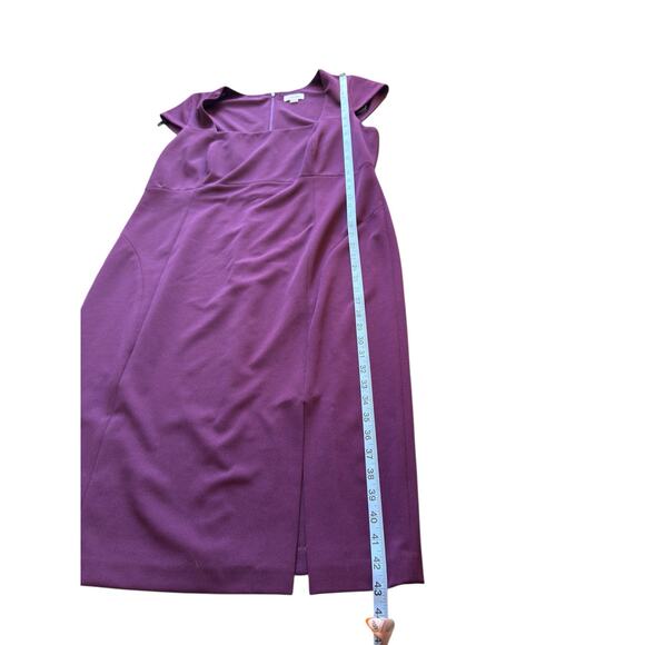 Calvin Klein Dress Women's Burgundy Plus Sheath Office Work Career Size 14W - Picture 11 of 11